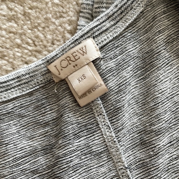 J Crew striped black/gray/white tank dress size xxs - Picture 3 of 4